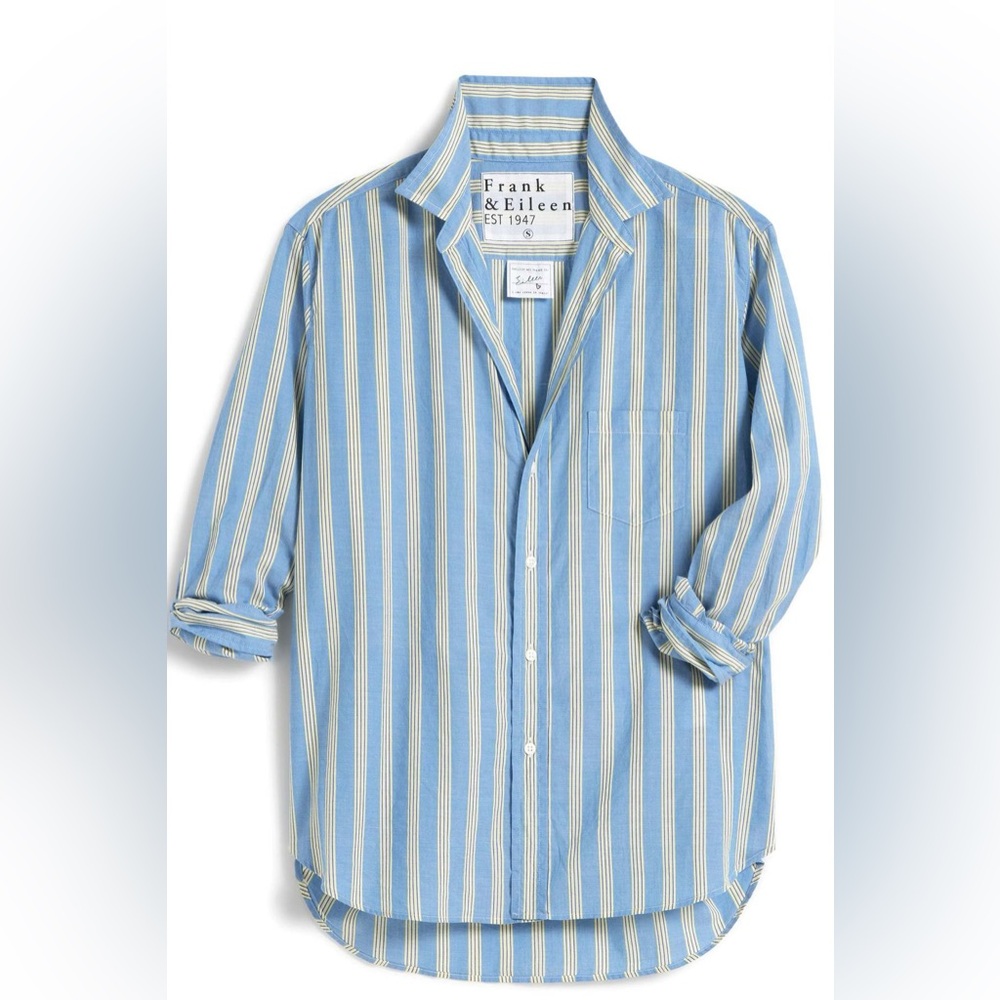 Frank & Eileen Blue Striped Button Up Shirt